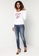 Guess white Long Sleeve Cn Icon Tee 83863AA9421676GS_3