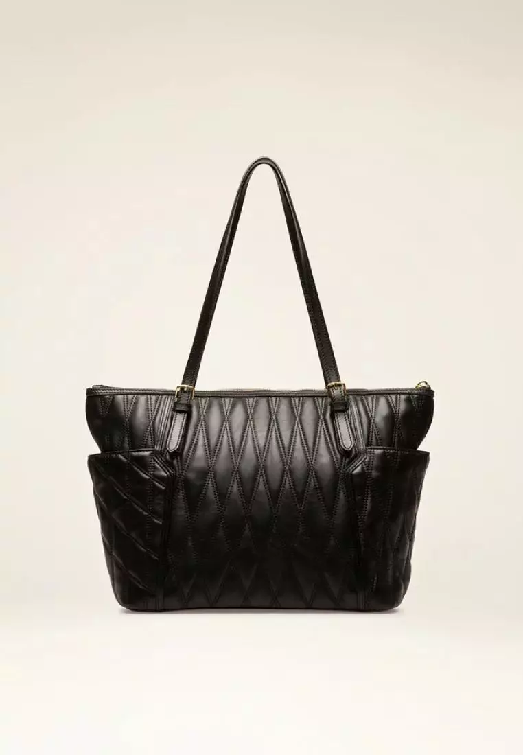 Bally Damirah Leather Tote Bag Black