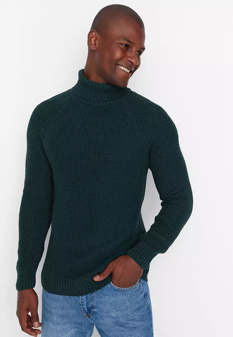 Buy Trendyol Slim Fit Turtleneck Raglan Sleeve Basic Knitwear