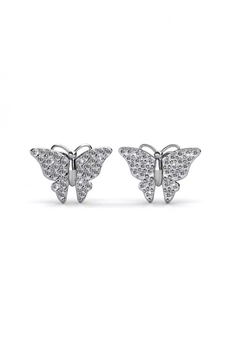 Butterfly Earring WG - Anting Crystal Swarovski® by Her Jewellery