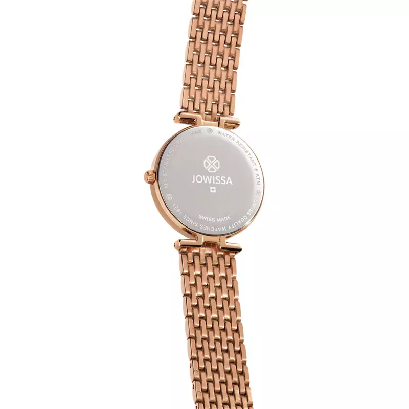 Jam Tangan Wanita Jowissa Facet Brilliant J5.845.M Ladies Rose Gold Sunray Dial Rose Gold Stainless Steel Strap