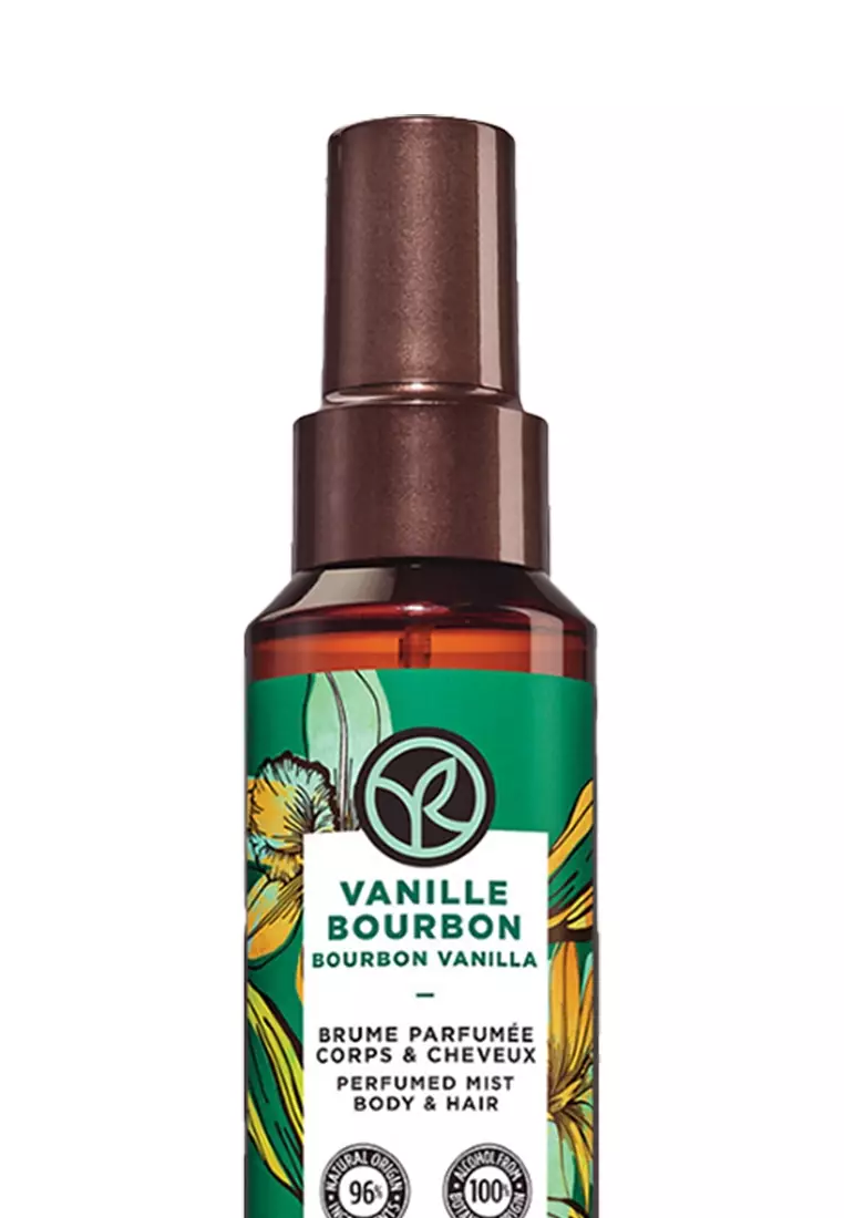 Bourbon Vanilla Perfume Hair & Body Mist - 100ml Natural Fragrance Body Spray