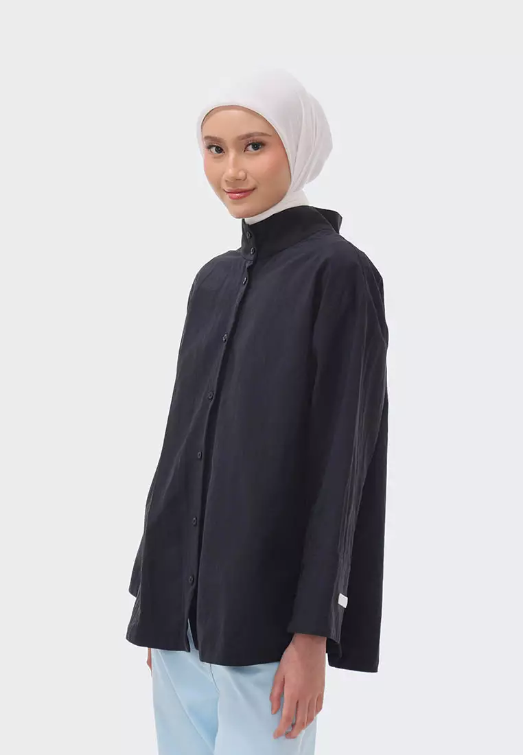 Ria Miranda Black Damma Top