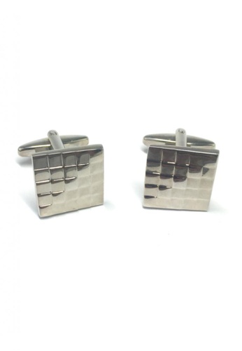 Splice Cufflinks silver Silver Squares Gradient Cufflinks SP744AC18FSZSG_1