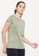 Clovia green Clovia Comfort-Fit Active T-shirt in Olive Green 08CABAA3AEE61EGS_4