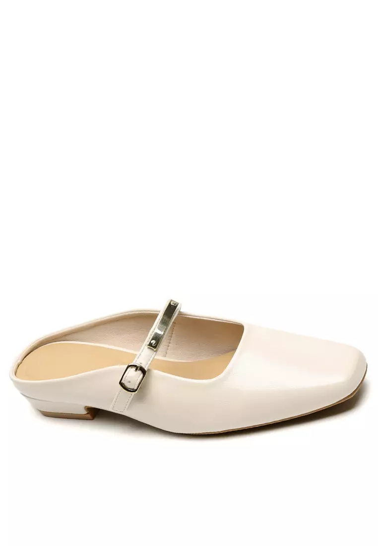 Discount on Twenty Eight Shoes  shoes - SKU: 3CM Metal Buckle Strap Mules WW6579-1