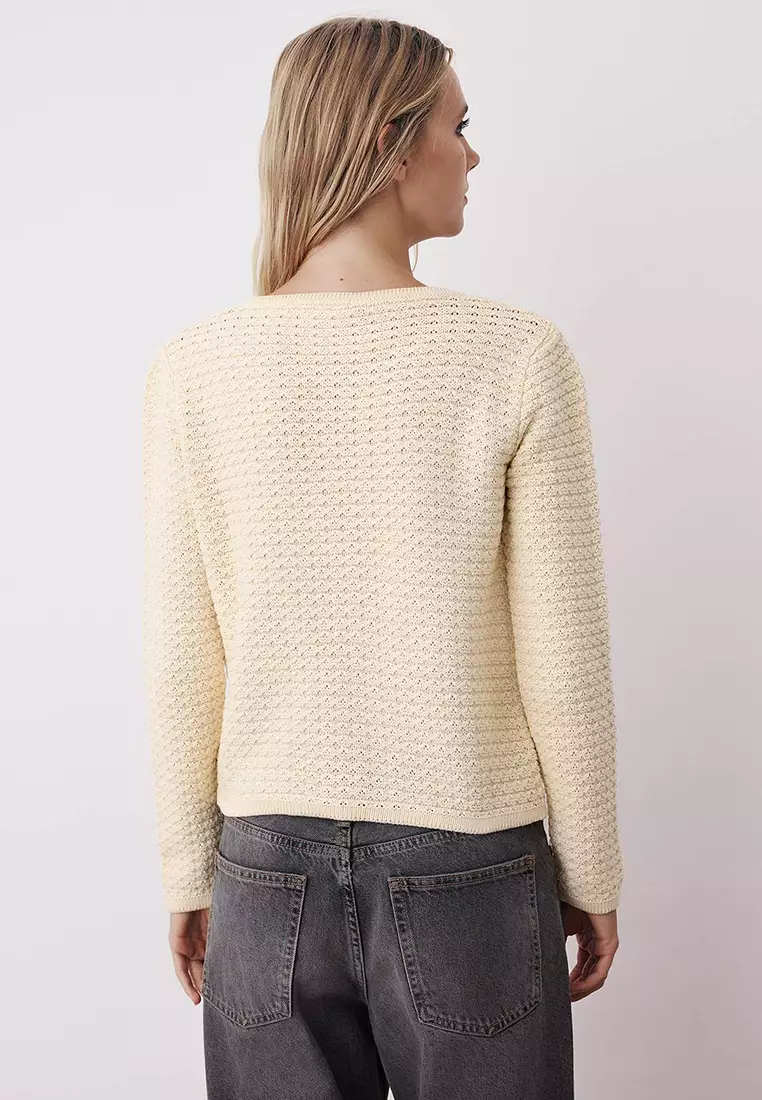 Knit Crew Neck Cardigan