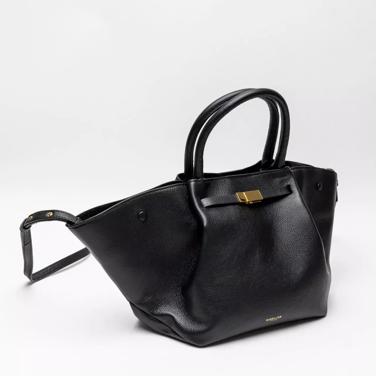 The Midi New York Tote Bag Black Grained