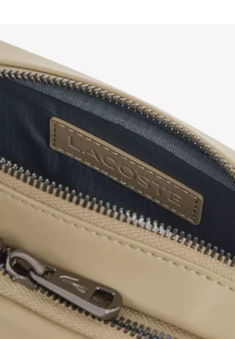 Vertical Leather Monogram Satchel