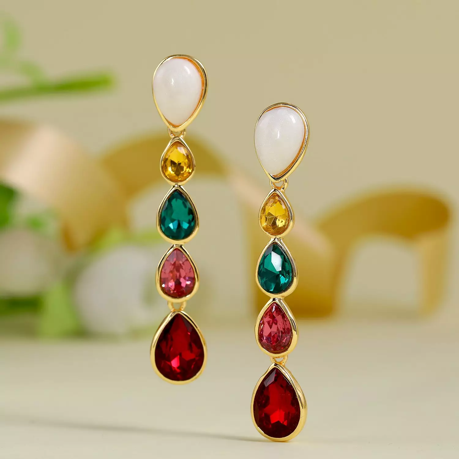 Gemstone deals drop earrings