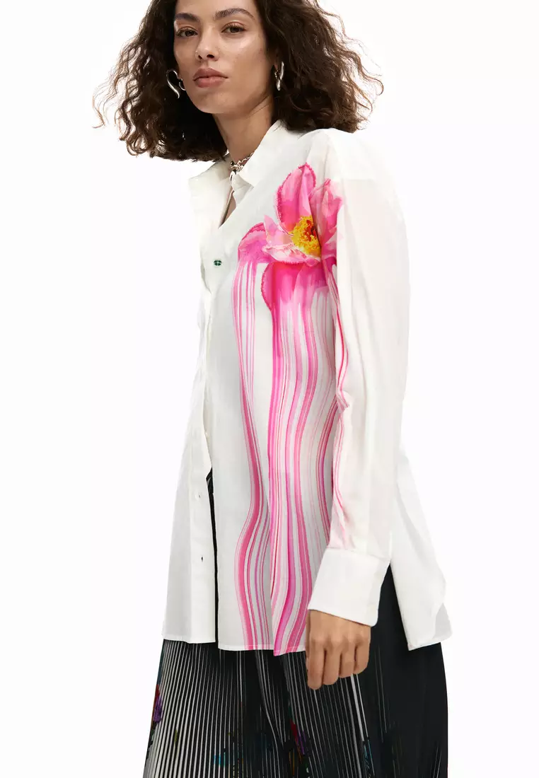 Gloss flower shirt