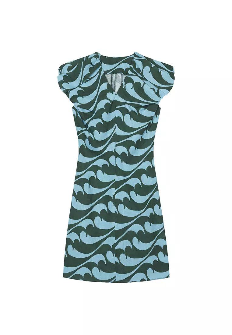 Eco-Friendly S-Line Fitted Avant-Garde Sleeveless Dress