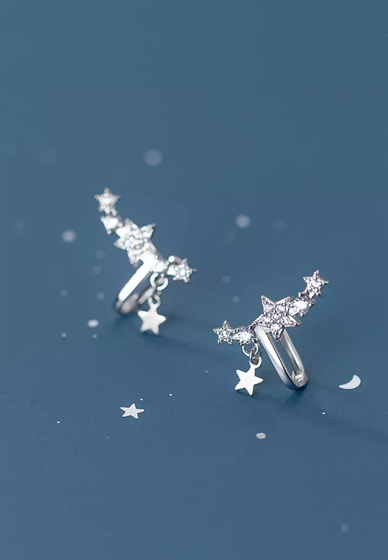 925 Silver Drop Star Ear Cuff JW AR-G5937