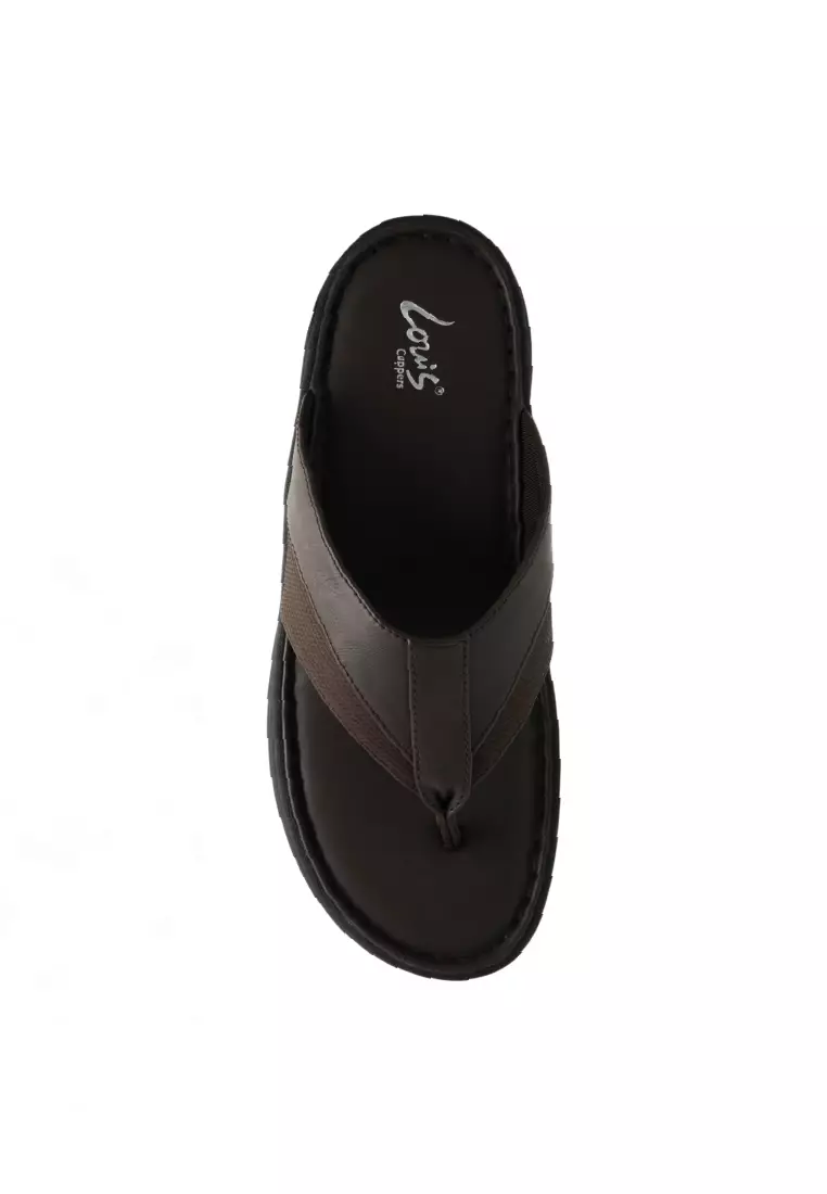 Men Slip On Faux Leather Classic Casual Sandals - 250441269