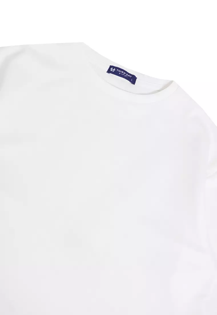 MTO31 kaos oversize vintage 90an old pria distro bahan tebal scuba third day putih