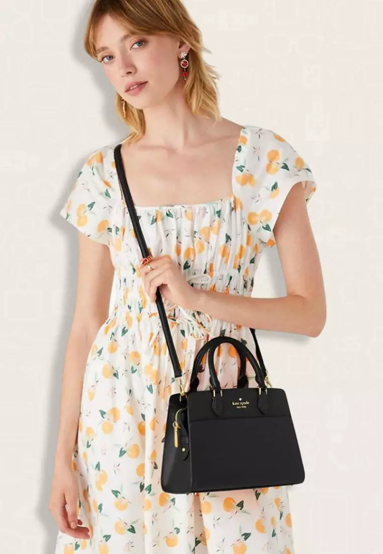 Kate Spade Madison Saffiano Leather Small Satchel Black