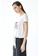 iROO white Graphic Basic Tee With Tie Front Knot F5CFDAA0D93A62GS_3