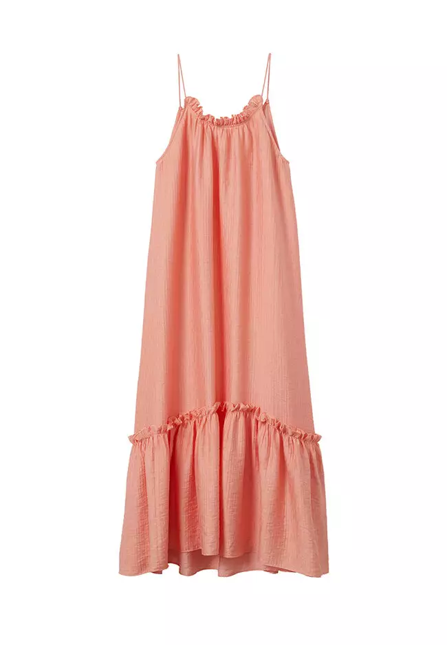 Buy Mango Lyocell Ruffle Dress 2026 Online | ZALORA Philippines