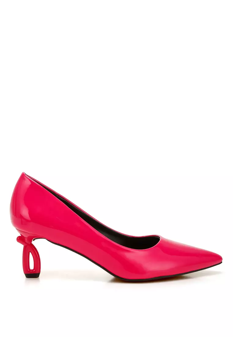 Discount on London Rag  shoes - SKU: Pointed Toe Fantasy Heel Pumps in Fuchsia