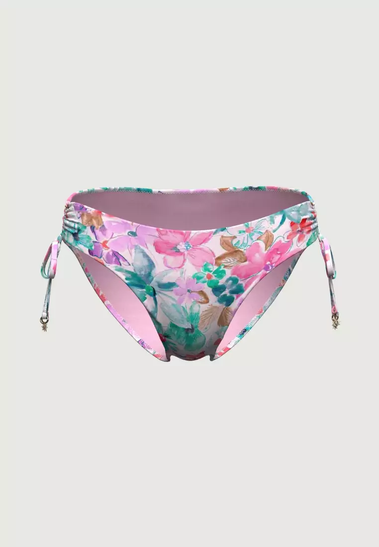 Floral Focus Mint Side Tie Classic Pant
