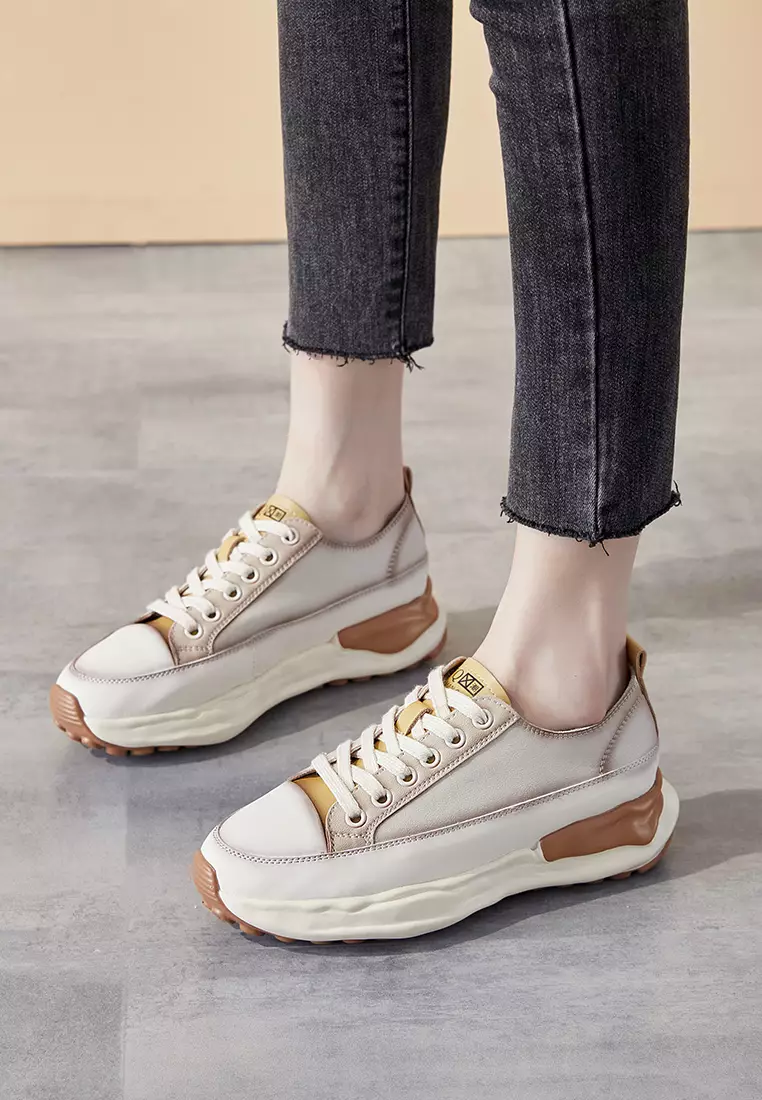 Suede Patchwork Contrast-color Sneakers RX6616