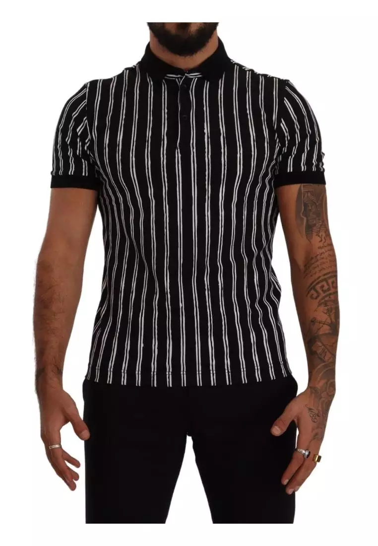 shirt with black and white stripes