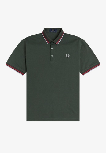 Fred Perry black Fred Perry M102  Made In Japan Pique Shirt - (Black) 42A81AABAC870DGS_1