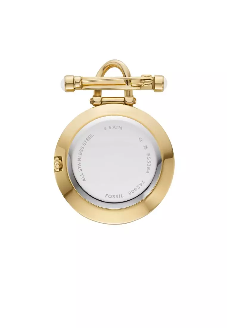 Fossil Women's SCARLETTE Analog Watch ( ES5384 ) - Quartz, Gold Case, Round NA Band