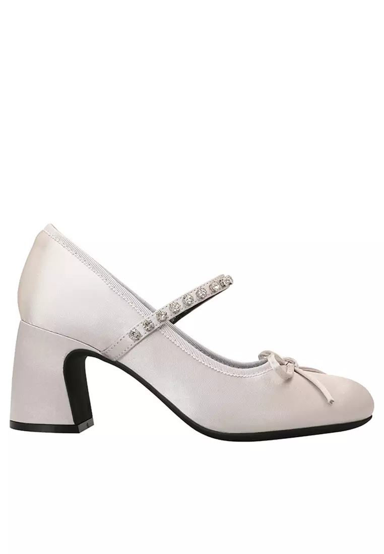 Discount on Twenty Eight Shoes  shoes - SKU: 7CM Bow Knot Satin Mary Jane Shoes TE229-8