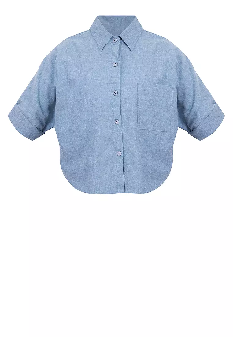 Cassandra Crop Polo Top