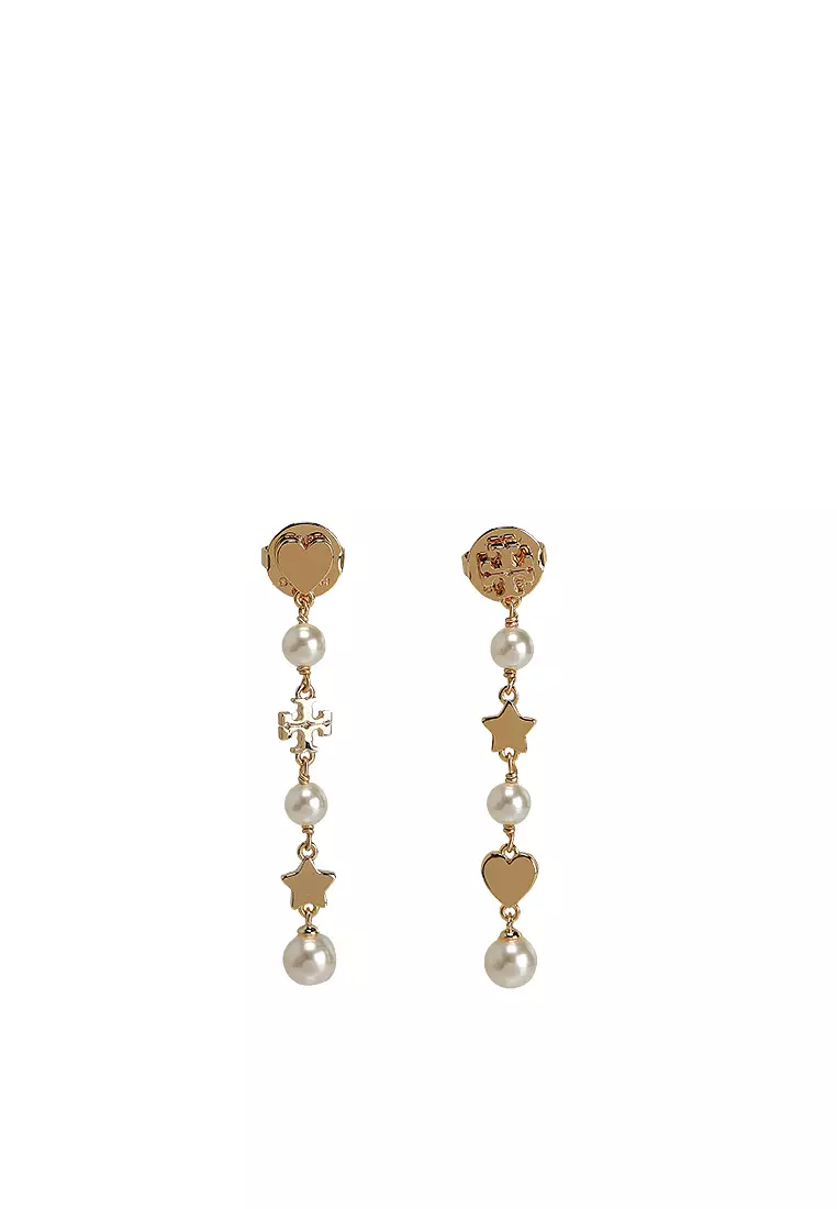 Buy Tory Burch Kira Linear Pearl Earrings (nt) 2025 Online