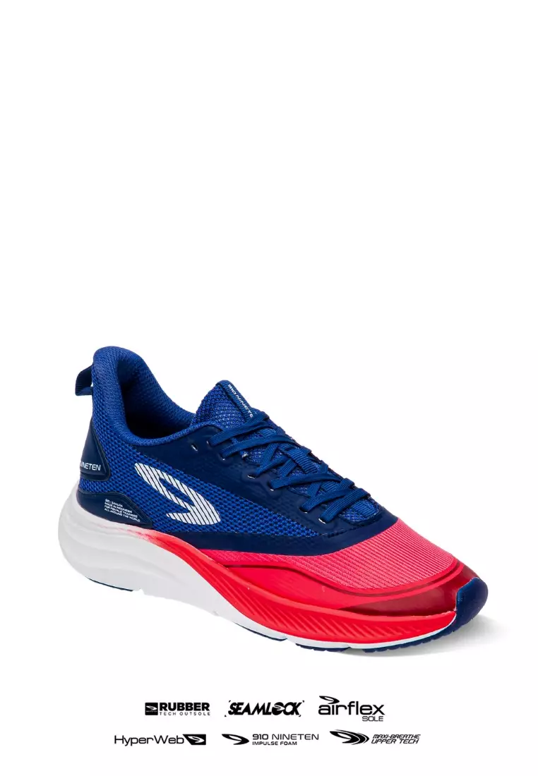 910 Nineten Sakura Sepatu Lari Women - Putih/Navy/Merah