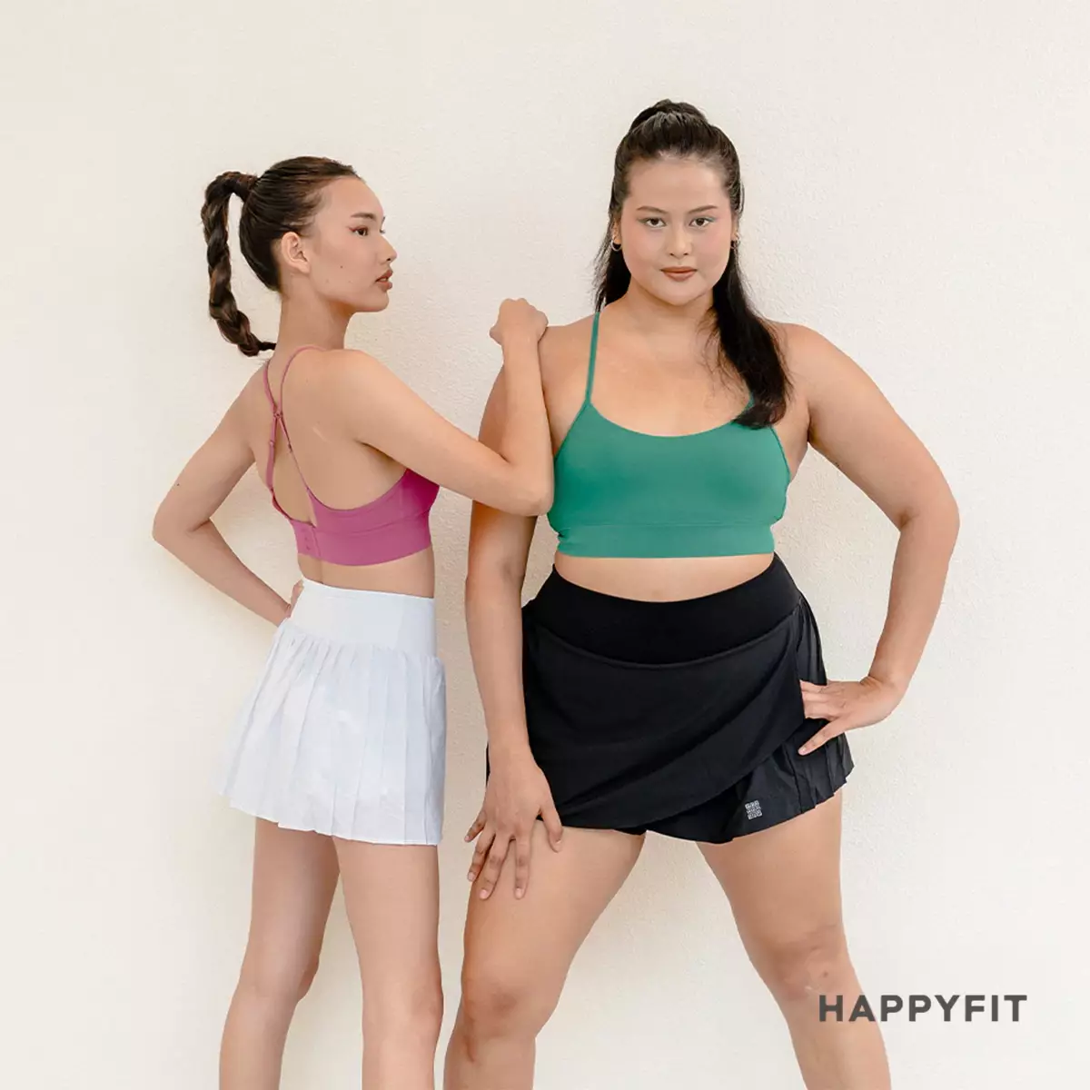 HAPPYFIT BLOOM Tennis Skirt - White