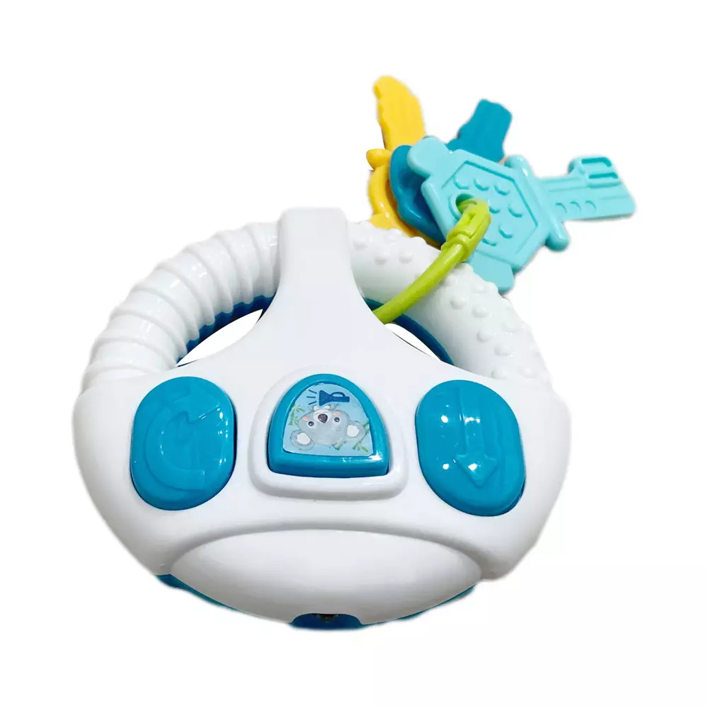 Freckles Baby Smart Devices Steering Wheel With Light and Music - BLUE - (Termasuk Baterai) - Mainan Aktivitas Edukasi Bayi