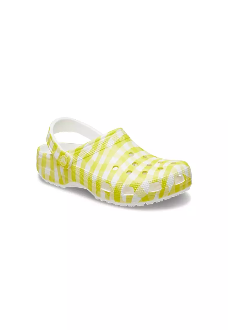 Discount on Crocs  shoes - SKU: Classic Gingham Clog in Daylily