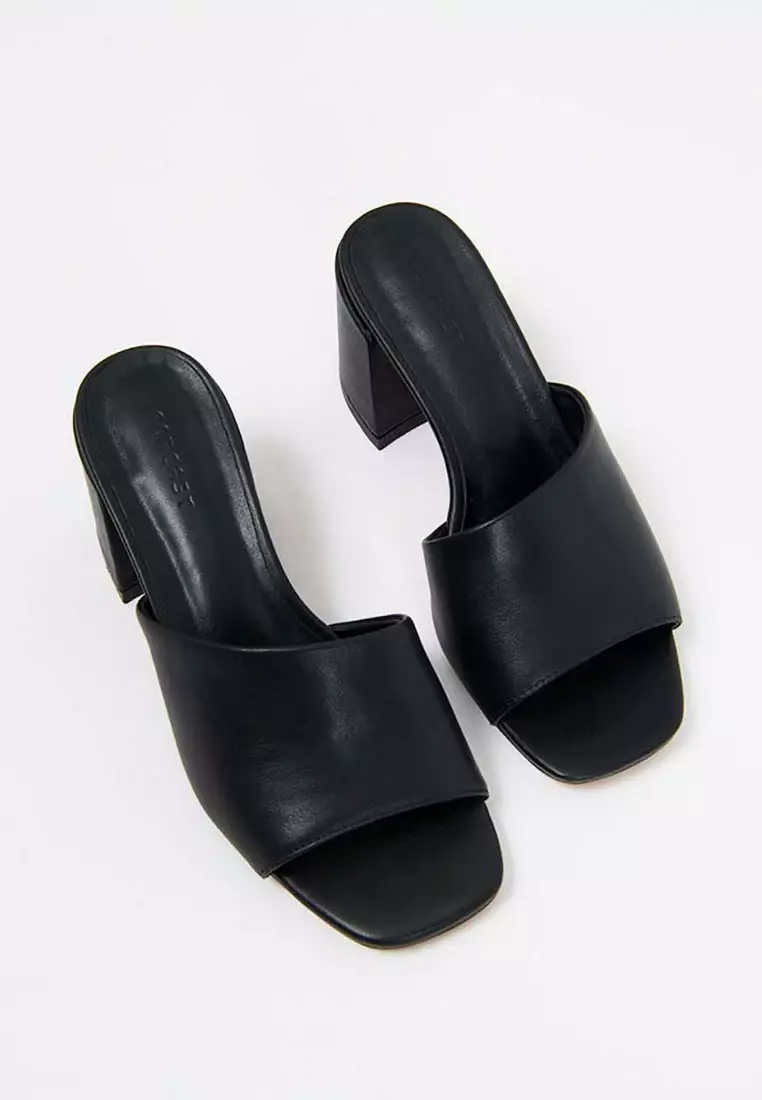 Kristin Leather Block Heel