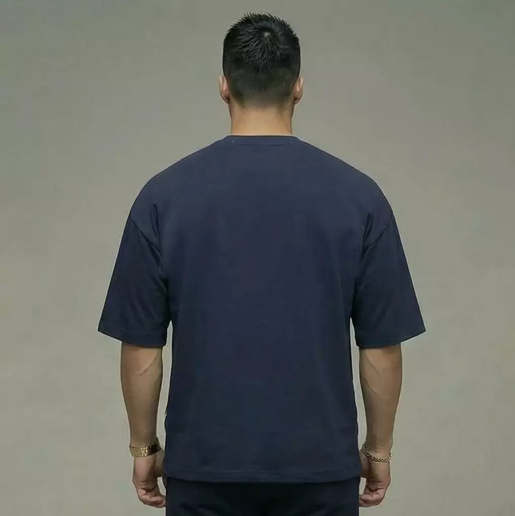 THIRDDAY Kaos Oversize Gym Piped Tracktop Cotton Hybrid 240gsm navy MTZ09