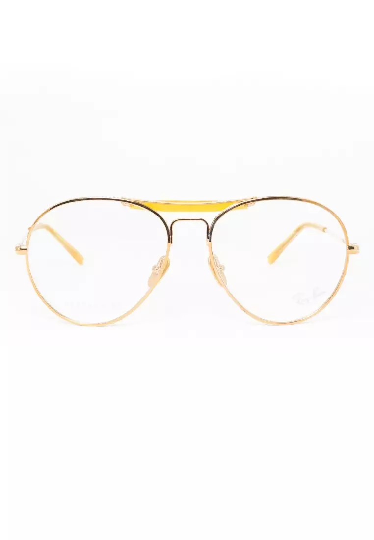 Ray ban aviator clear lens glasses in gold discount