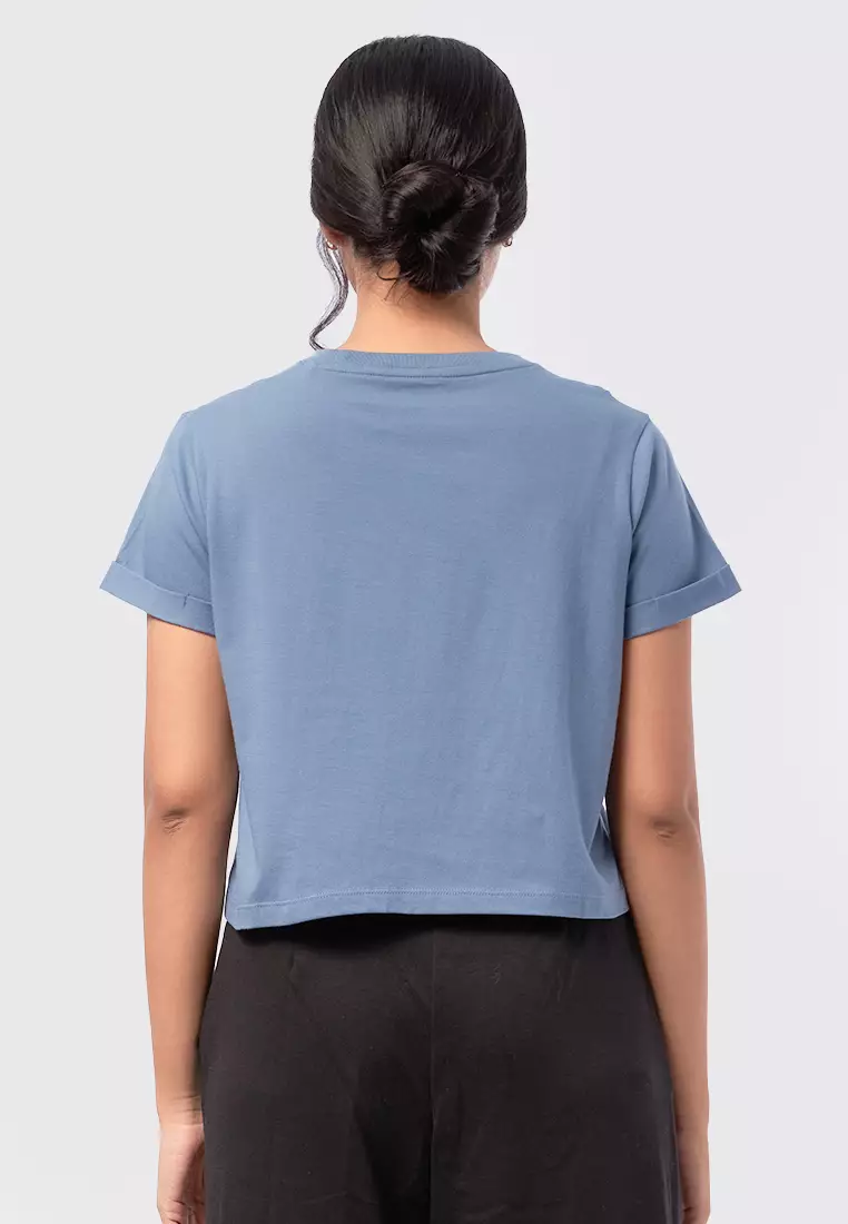 Basic Cropped Cotton T-Shirt