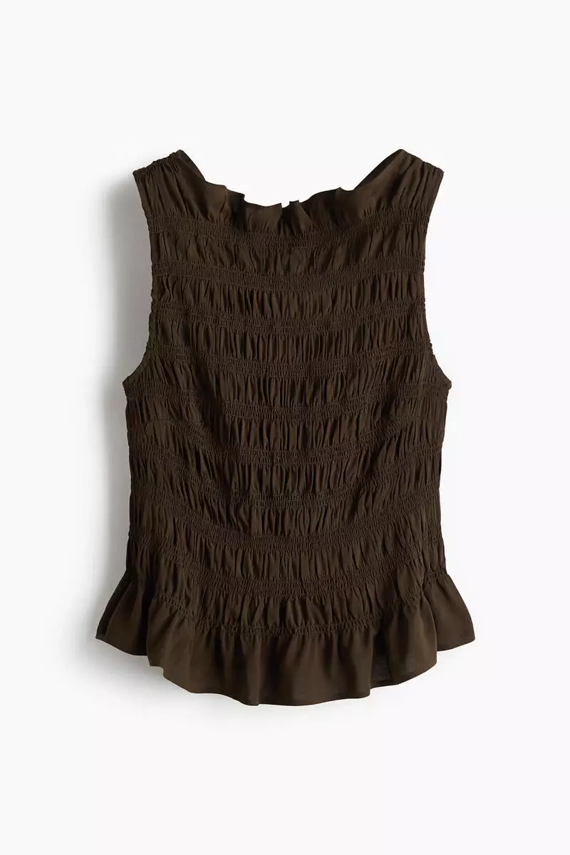 Smocked viscose top