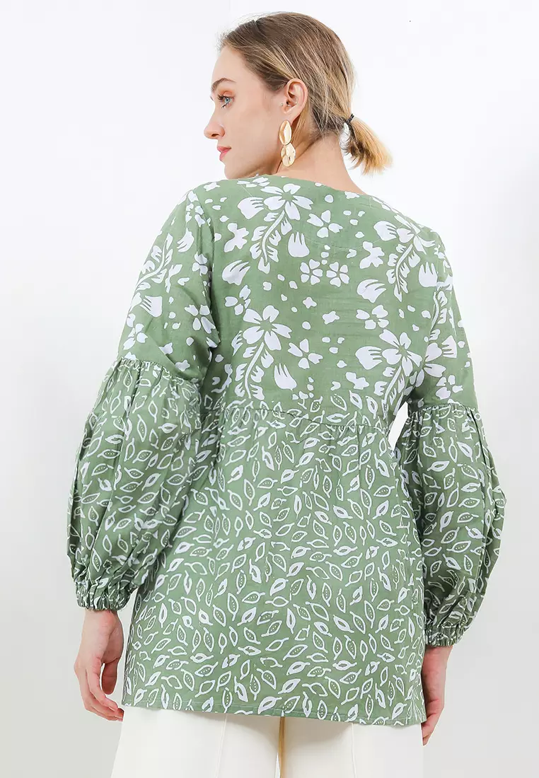 Arabelle Blouse Batik Wanita Exclusive Premium Casual Modern