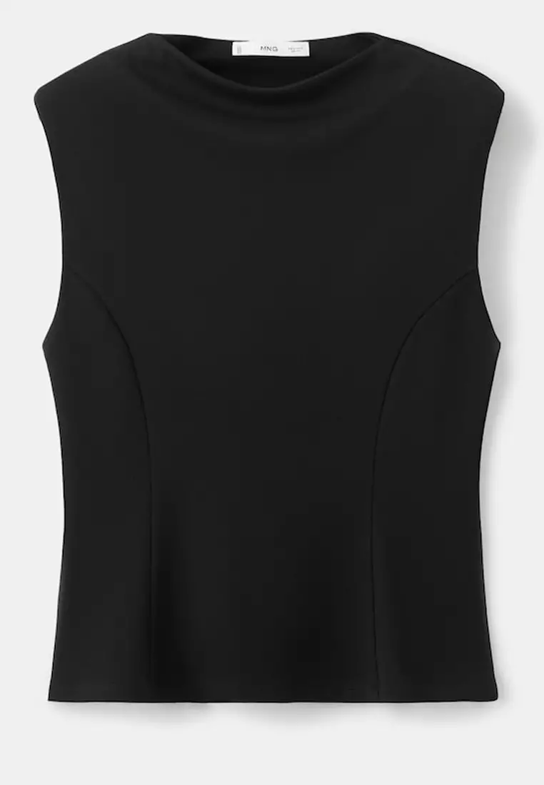 荷葉邊墊肩上衣