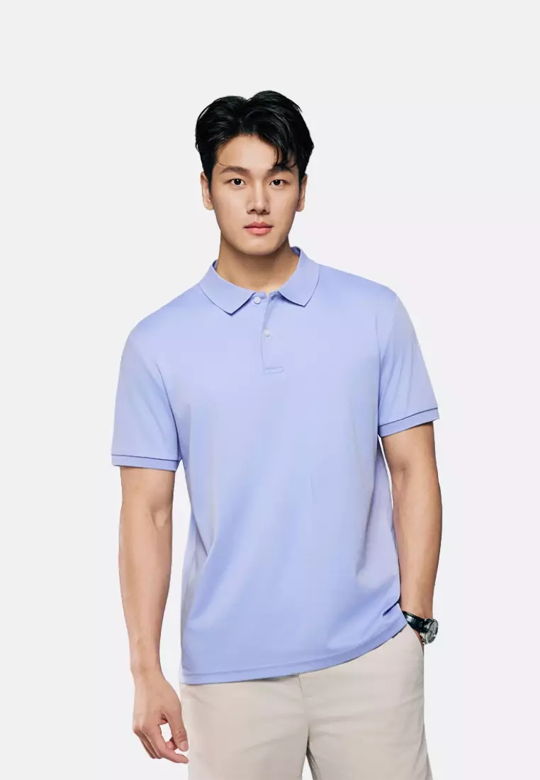 Giordano Men Luxe Touch Regular Fit Mercerized Short-Sleeve Polo Shirt