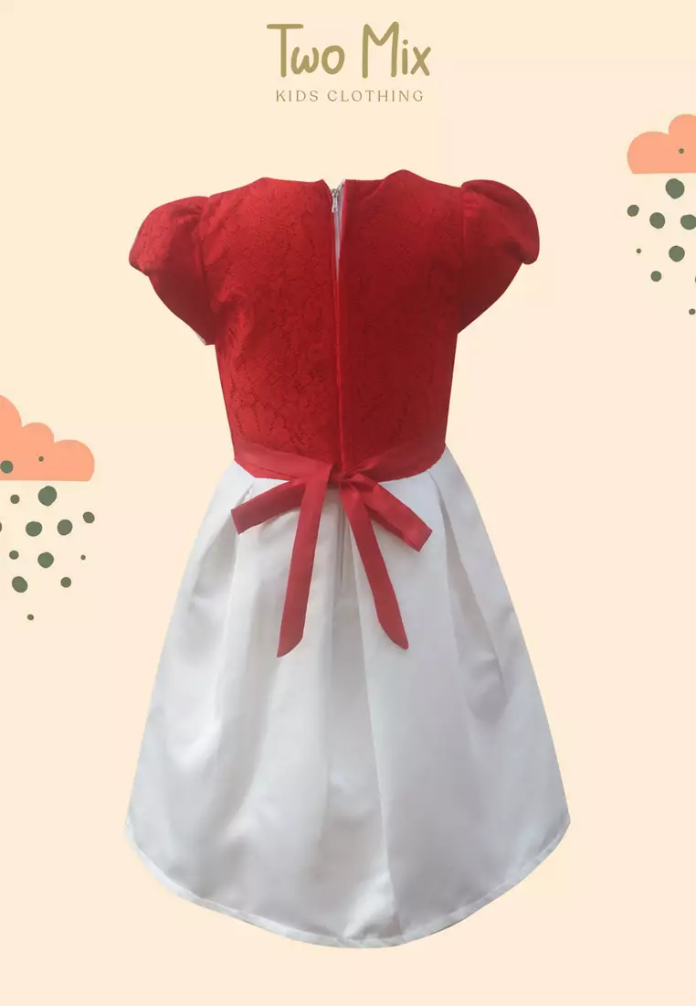 TWO MIX Dress Anak Perempuan Digital Print Bunga Cantik 4269