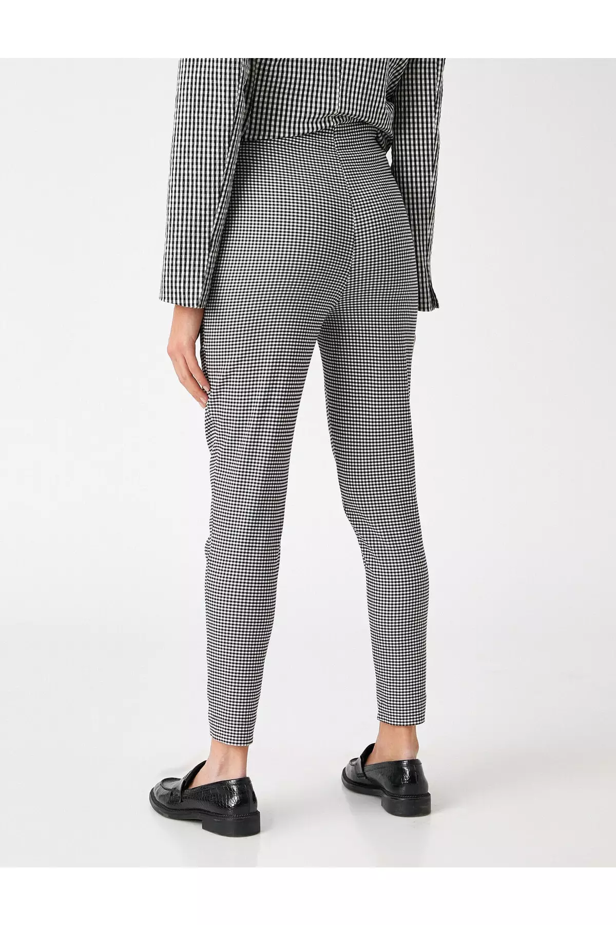 Gingham sales skinny pants