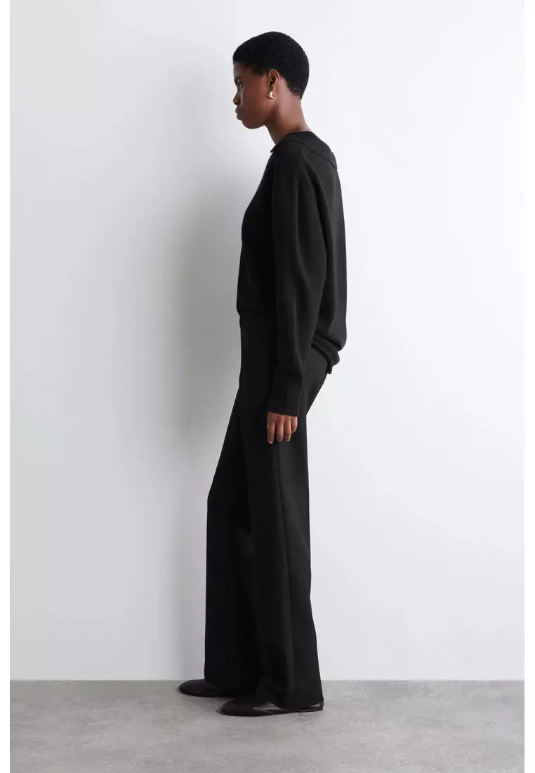 MERINO WOOL POLO JUMPER