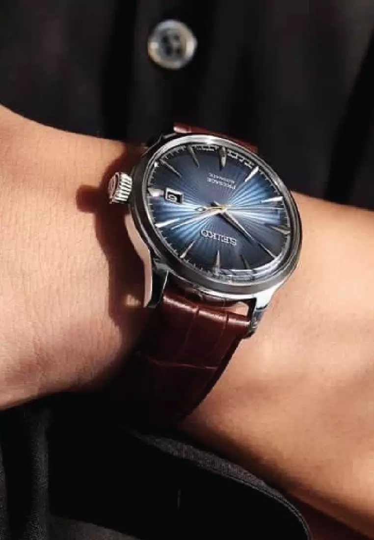 Buy Seiko Seiko Presage &amp;#39;Midnight Blue Moon&amp;#39; Cocktail Time Automatic ...