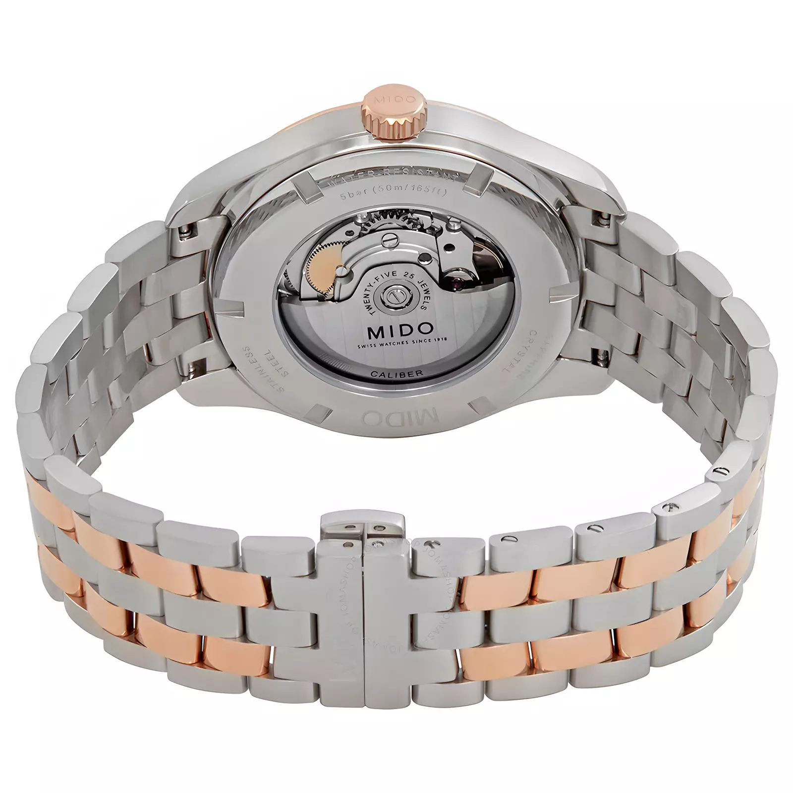 Jam Tangan Pria MIDO Belluna II M0246302206100 Men Anthracite Black Dial Dual Tone Stainless Steel Strap