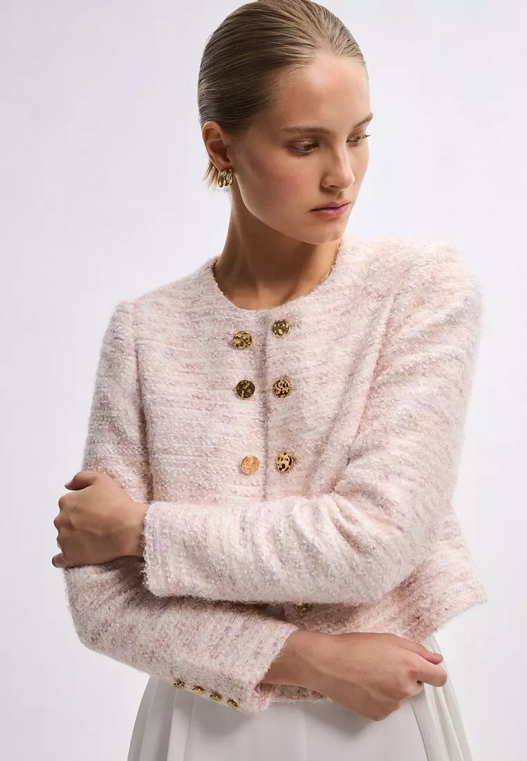 Tweed Jacket - Light Pink