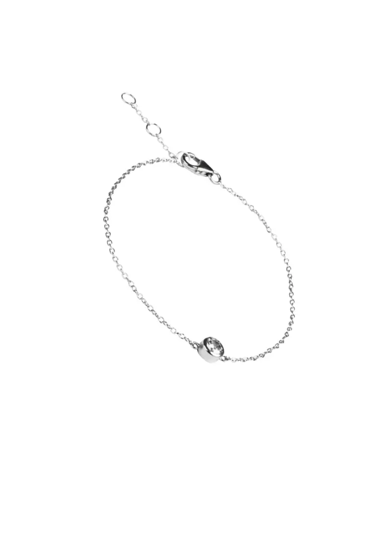 Sterling Silver Solo Bezel Bracelet 